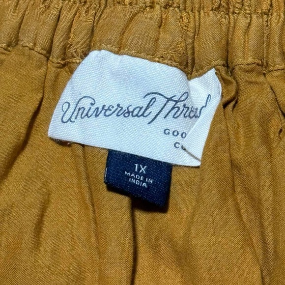 Universal Thread mustard-gold tiered ruffle skirt Boho Floral Cottagecore 1X - Picture 4 of 4